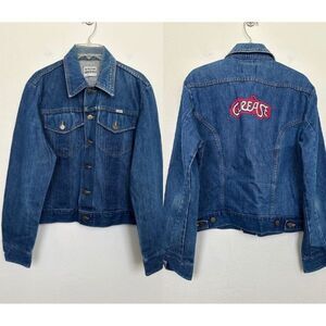 Do Nothing Sedgefield Vintage Denim Jacket Cotton Embroidered Grease Size Medium